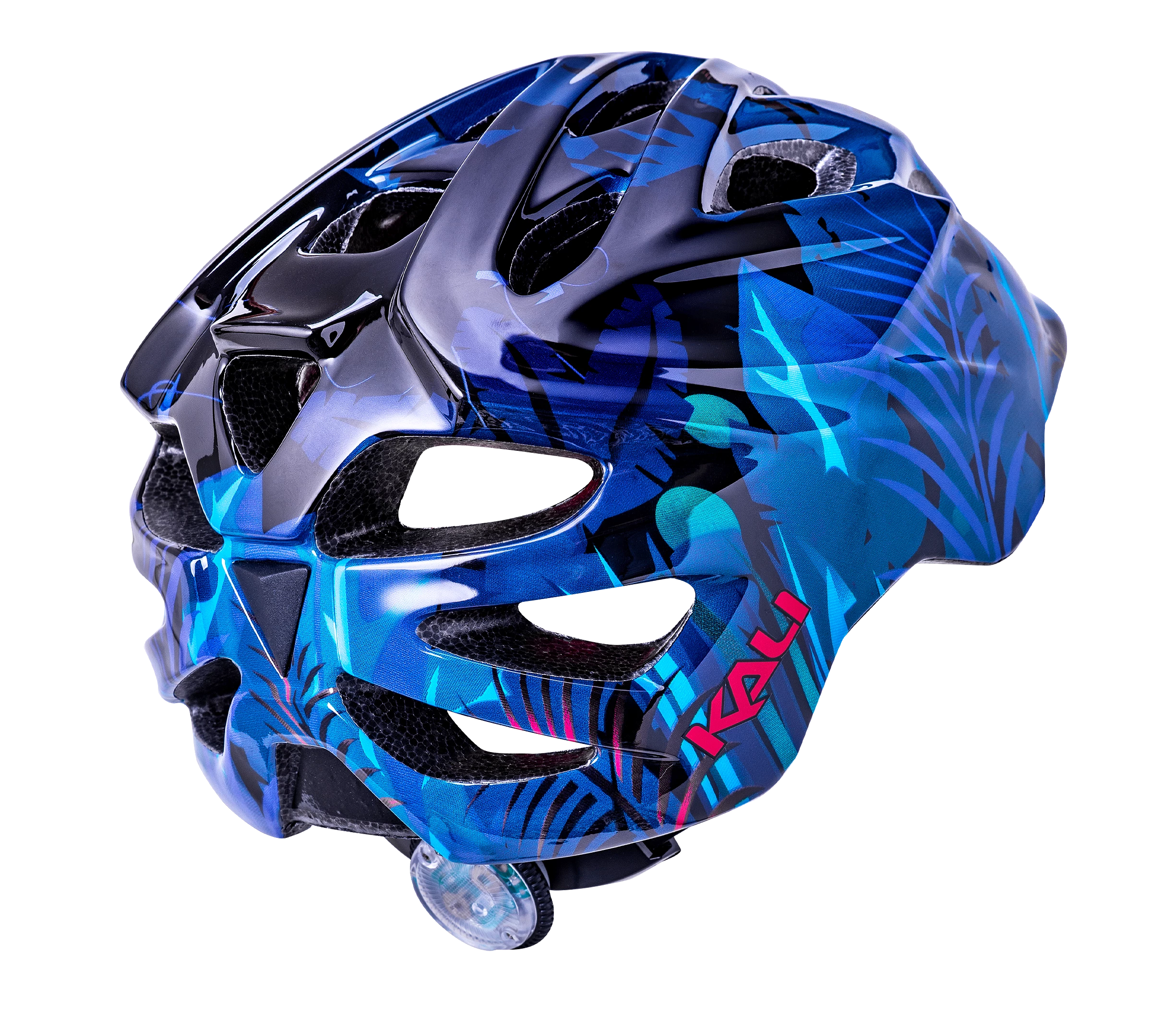 KALI Chakra Child Lighted Jungle Blå - Cykelhjelm 4 KALI Chakra Child Lighted Jungle Blå - Cykelhjelm - Billede 2