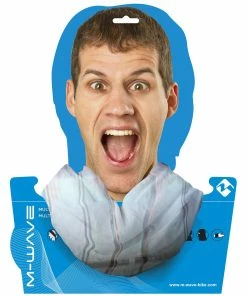 M-WAVE - Halsedisse - Hvid & Striber / Onesize -Deals Cykelhjelm til landevej Store m wave halsedisse hvid striber 1