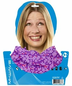 M-WAVE - Halsedisse - Purple Squared / Onesize -Deals Cykelhjelm til landevej Store m wave halsedisse purple squared 1