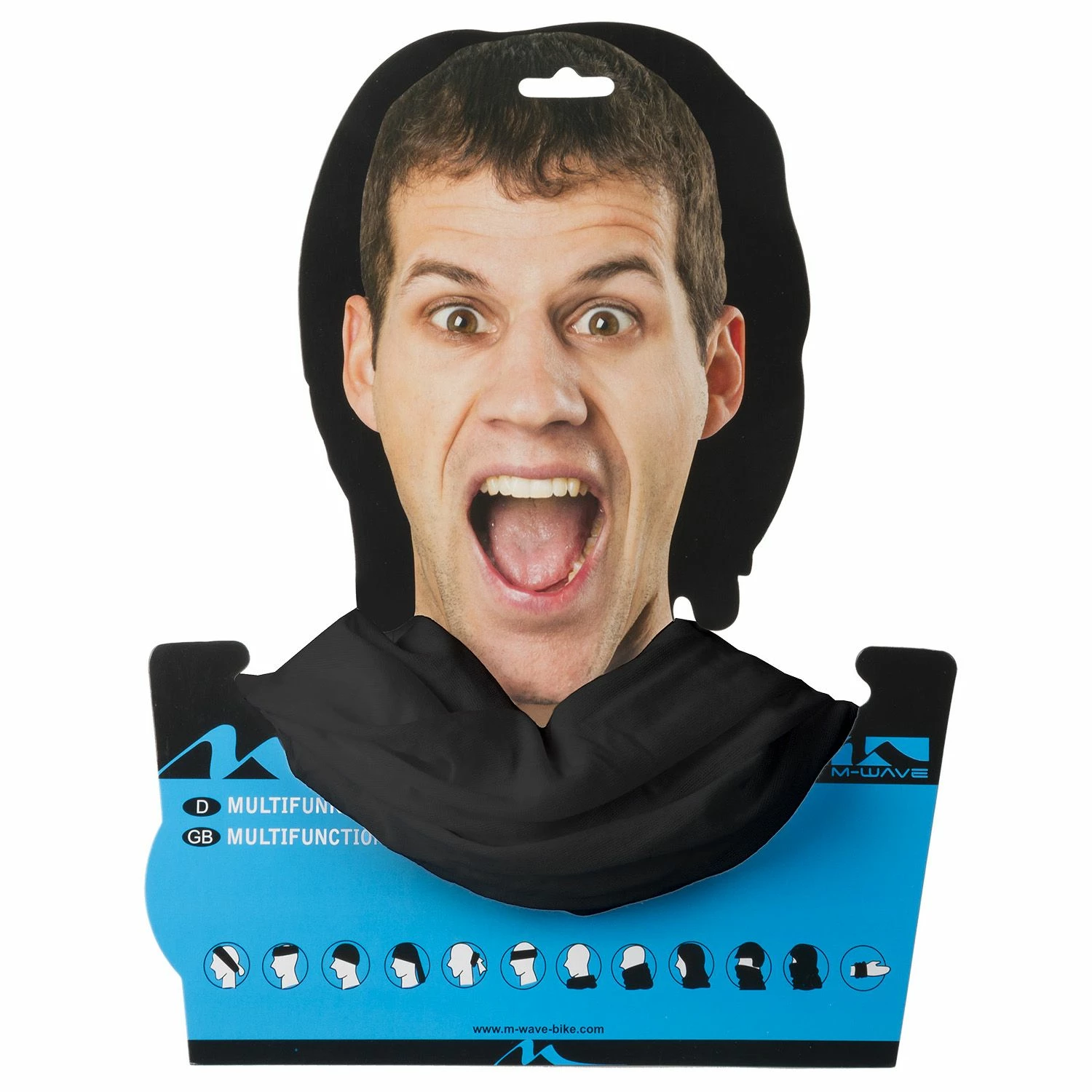 M-WAVE - Solid Sort - Halsedisse / Onesize 4 M-WAVE - Solid Sort - Halsedisse / Onesize - Billede 2