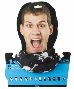 M-WAVE - Sort Skelethoved - Halsedisse / Onesize -Deals Cykelhjelm til landevej Store m wave sort skelethoved halsedisse 1