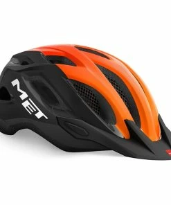 MET Cykelhjelm Crossover Black Orange/Glossy