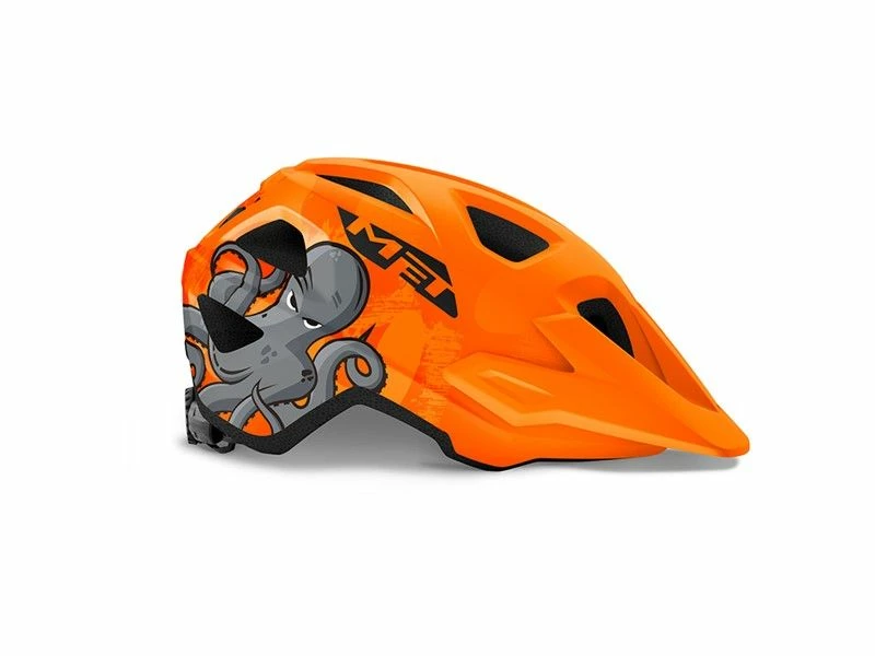 MET Cykelhjelm Eldar Orange Octopus/Matt 4 MET Cykelhjelm Eldar Orange Octopus/Matt - Billede 2