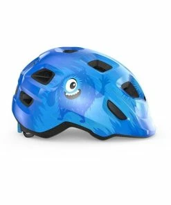 MET Hooray Blue Monsters/Glossy - Børnecykelhjelm