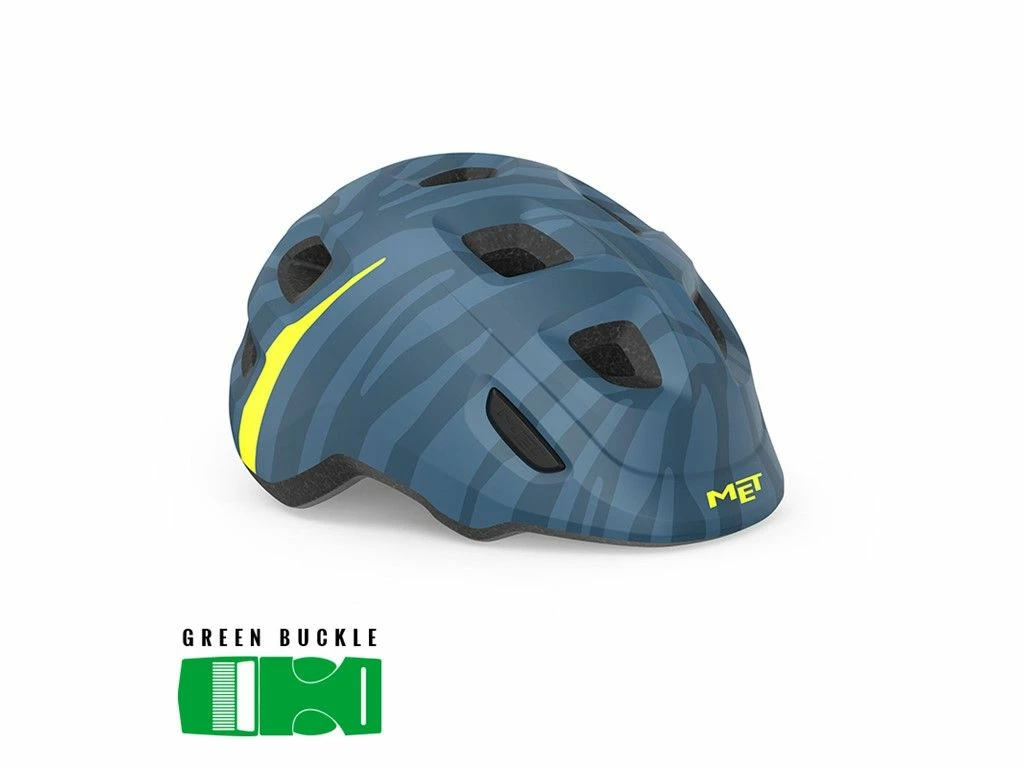 MET Hooray Blue Zebra/Glossy - Børnecykelhjelm 3 MET Hooray Blue Zebra/Glossy - Børnecykelhjelm