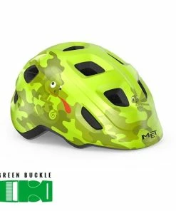 MET Hooray Lime Chamaleon/Glossy - Børnecykelhjelm