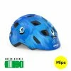 MET Hooray MIPS Blue Monsters/Glossy - Børnecykelhjelm -Deals Cykelhjelm til landevej Store met hooray mips blue monstersglossy boernecykelhjelm
