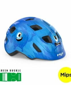 MET Hooray MIPS Blue Monsters/Glossy - Børnecykelhjelm