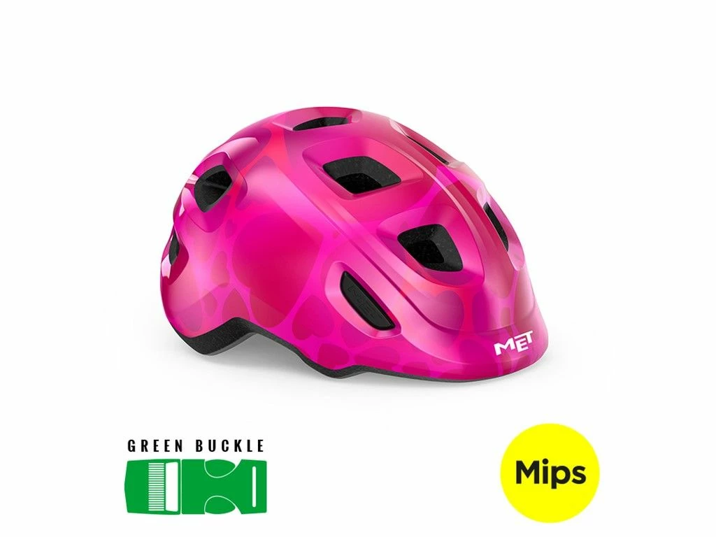 MET Hooray MIPS Pink Hearts/Glossy - Børnecykelhjelm 3 MET Hooray MIPS Pink Hearts/Glossy - Børnecykelhjelm
