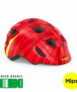 MET Hooray MIPS Red Zebra/Glossy - Børnecykelhjelm