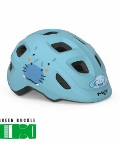 MET Hooray Pale Blue Hippo/Glossy - Børnecykelhjelm