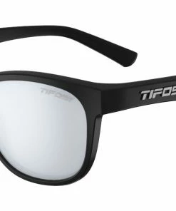 Tifosi Swank Satin Black, Smoke Bright Blue