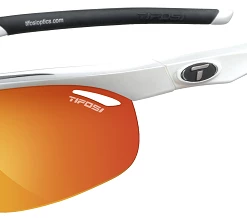 Tifosi Veloce Hvid/sort Cykelbrille Med Rød/rød/klar Linser