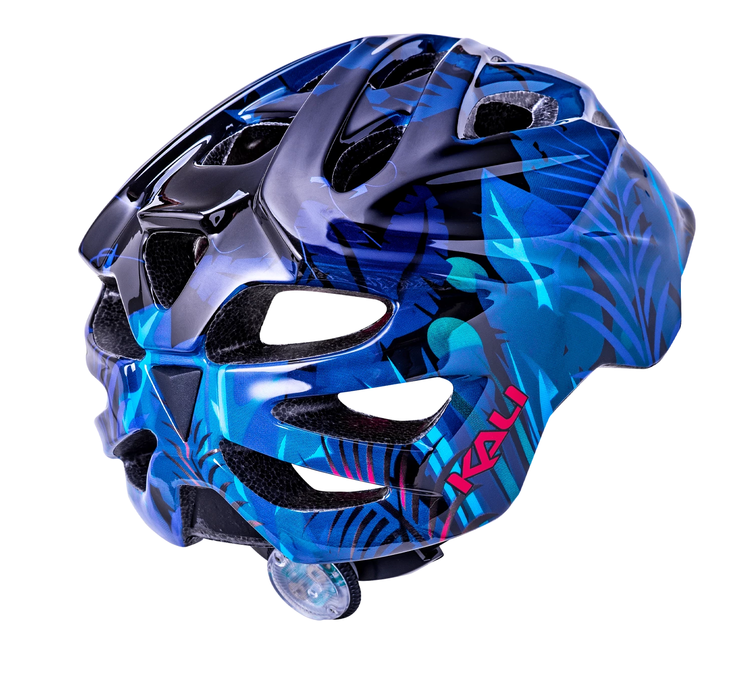KALI Chakra Child Lighted Jungle Blå - Cykelhjelm 3 KALI Chakra Child Lighted Jungle Blå - Cykelhjelm - Billede 2