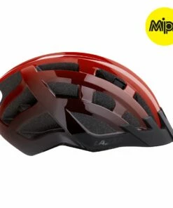 Lazer Cykelhjelm Compact DLX MIPS Rød Sort 54-61cm Net Led