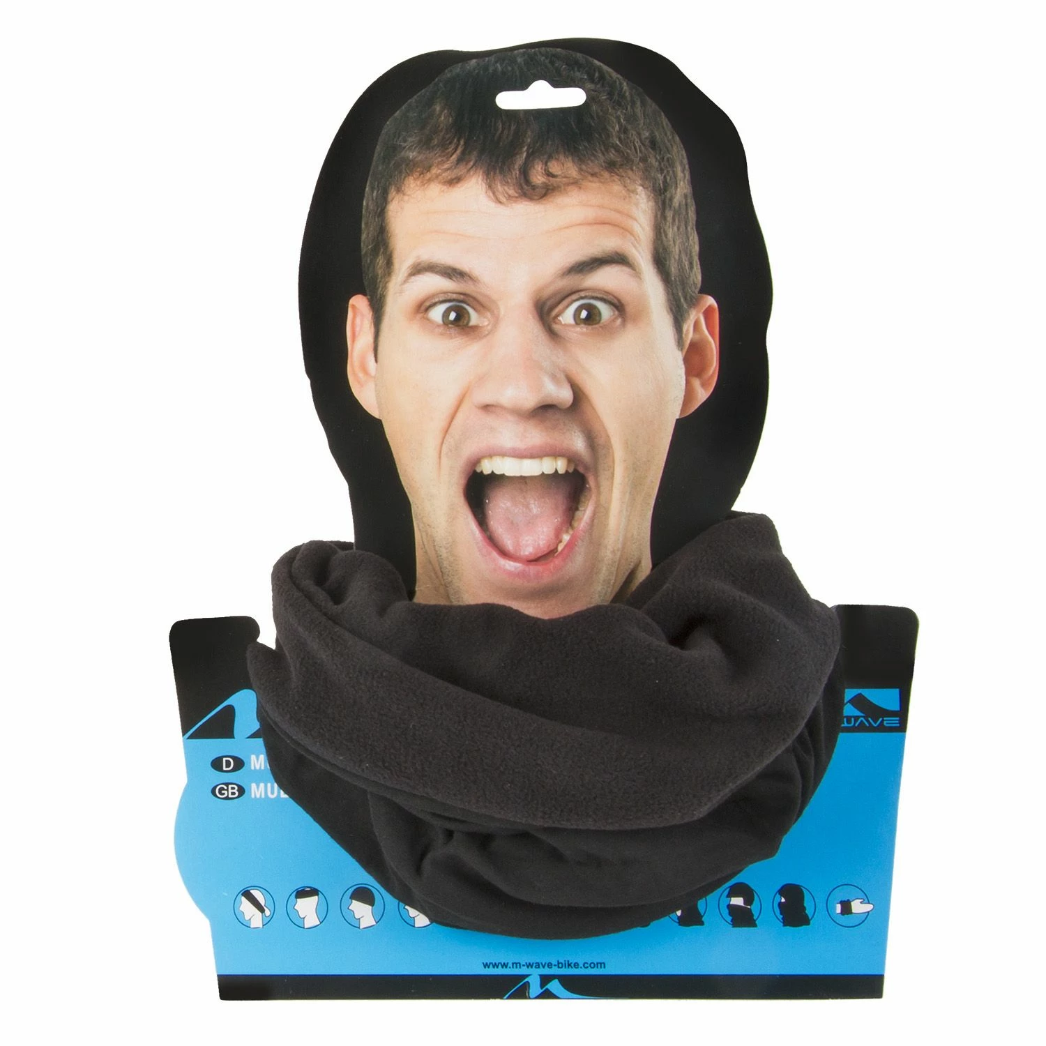 M-WAVE - Sort Fleece - Halsedisse / Tykt Stof / Onesize 4 M-WAVE - Sort Fleece - Halsedisse / Tykt Stof / Onesize - Billede 2