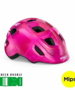 MET Hooray MIPS Pink Hearts/Glossy - Børnecykelhjelm